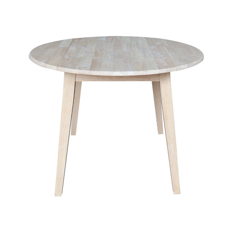 42 in. Solid Wood Round Dual Drop Leaf Table