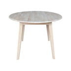 42 in. Solid Wood Round Dual Drop Leaf Table