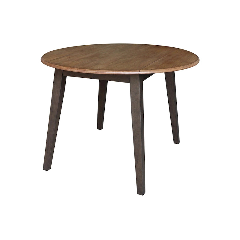 42 in. Solid Wood Round Dual Drop Leaf Table