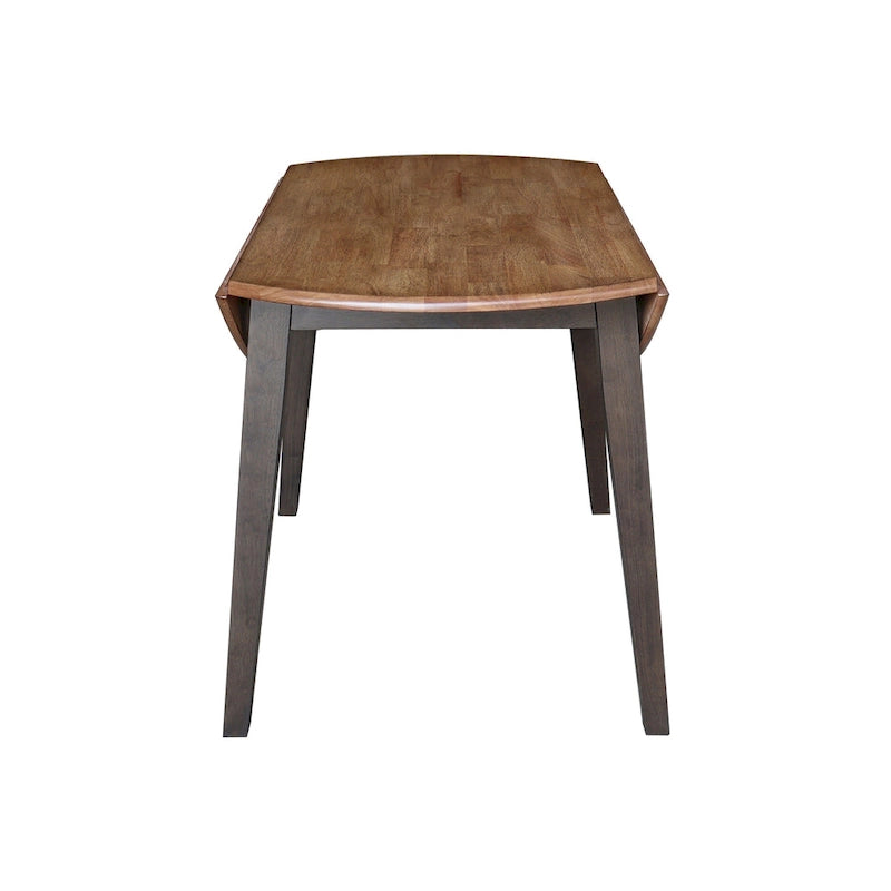 42 in. Solid Wood Round Dual Drop Leaf Table
