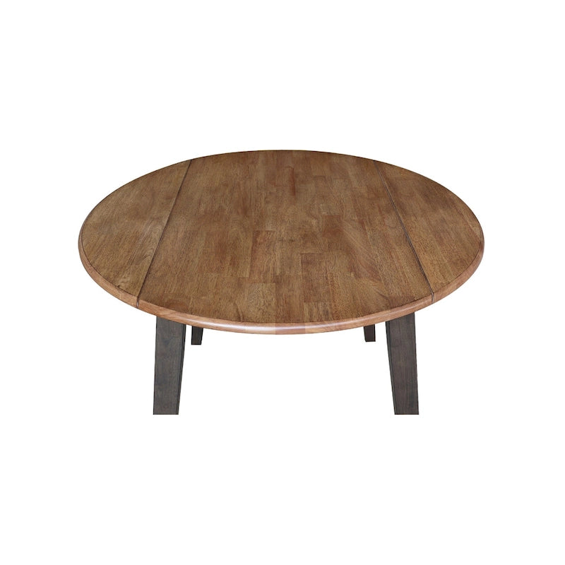 42 in. Solid Wood Round Dual Drop Leaf Table