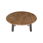 42 in. Solid Wood Round Dual Drop Leaf Table
