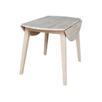 42 in. Solid Wood Round Dual Drop Leaf Table