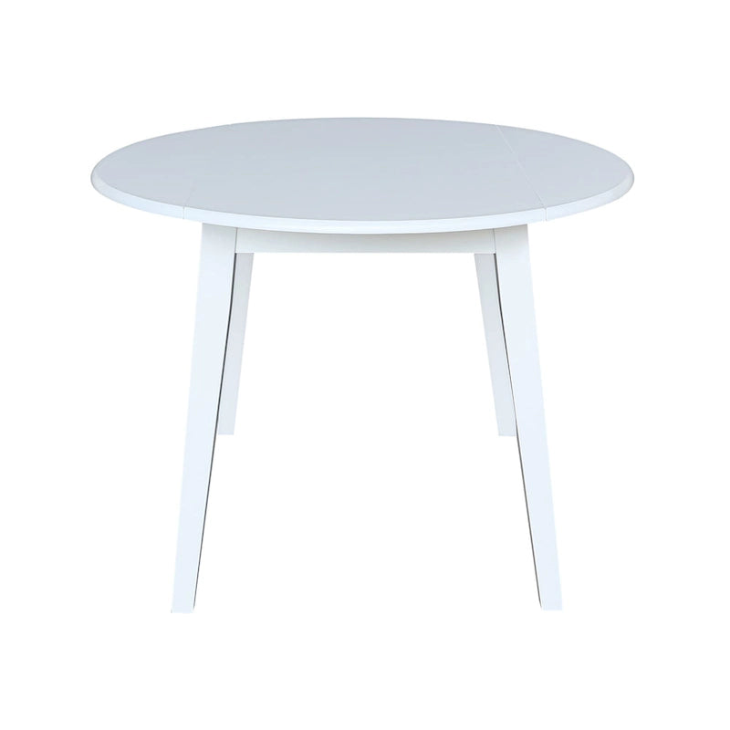 42 in. Solid Wood Round Dual Drop Leaf Table