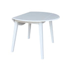 42 in. Solid Wood Round Dual Drop Leaf Table