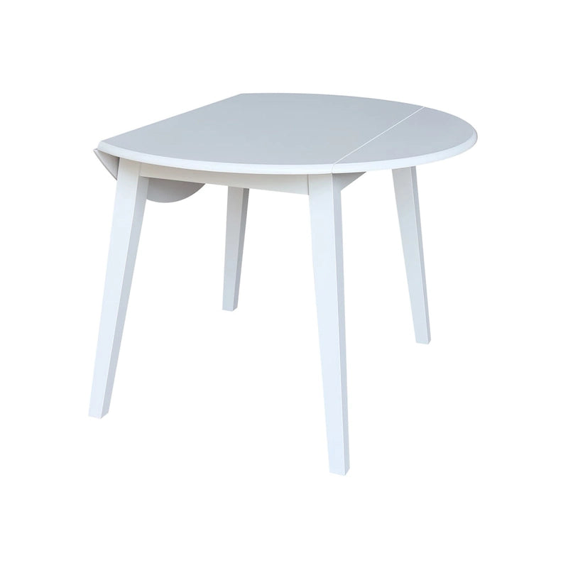 42 in. Solid Wood Round Dual Drop Leaf Table