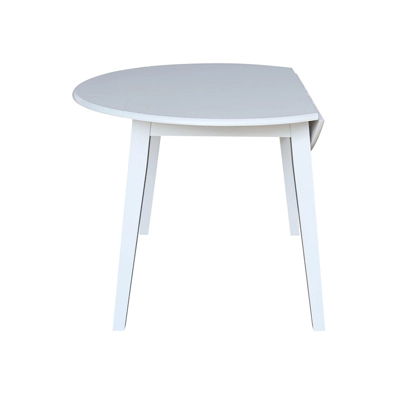 42 in. Solid Wood Round Dual Drop Leaf Table