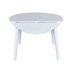 42 in. Solid Wood Round Dual Drop Leaf Table