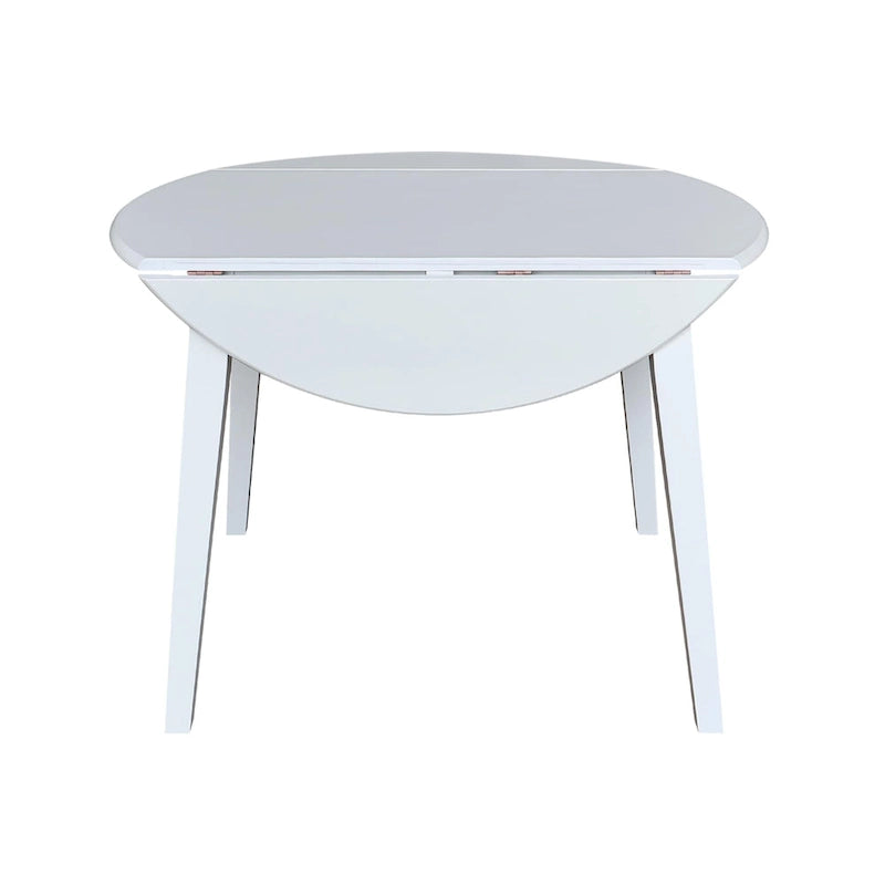 42 in. Solid Wood Round Dual Drop Leaf Table