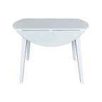 42 in. Solid Wood Round Dual Drop Leaf Table