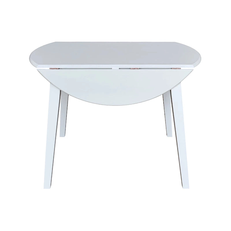 42 in. Solid Wood Round Dual Drop Leaf Table