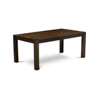 East West Furniture Dinette Set Consists of a Rectangle Dining Table and Chairs, Distressed Jacobean (Pieces Options)