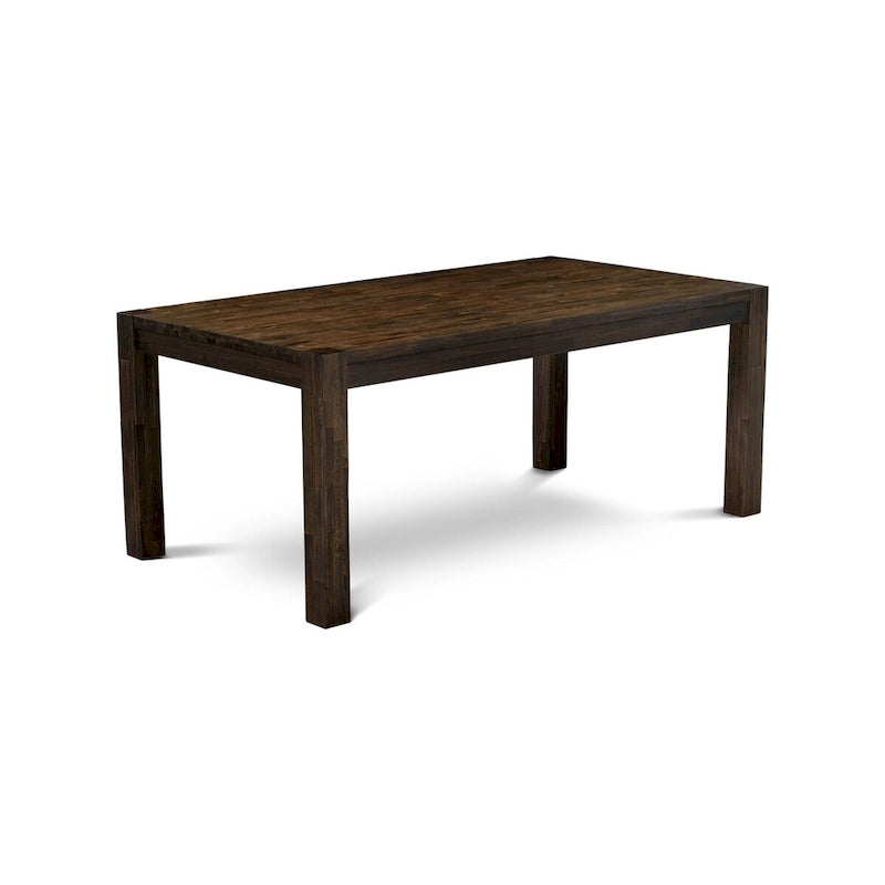 East West Furniture Dinette Set Consists of a Rectangle Dining Table and Chairs, Distressed Jacobean (Pieces Options)