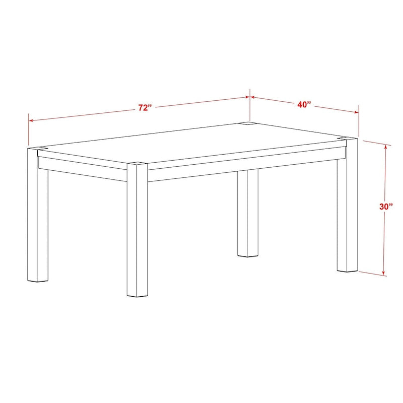 East West Furniture Dinette Set Consists of a Rectangle Dining Table and Chairs, Distressed Jacobean (Pieces Options)