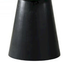 Fin 59 Inch Dining Table, Round Surface, Pedestal Base, Rubberwood, Black