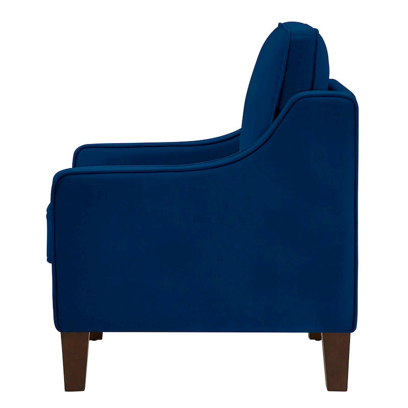Modern Loveseat Sofa for Living Room Upholstered Velvet Small Couch - 51.5L x 29 W x 34.25 H , Seat height: 18