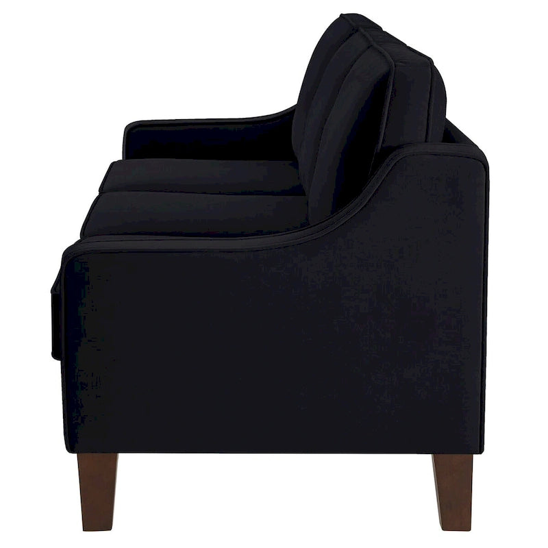 Modern Loveseat Sofa for Living Room Upholstered Velvet Small Couch - 51.5L x 29 W x 34.25 H , Seat height: 18