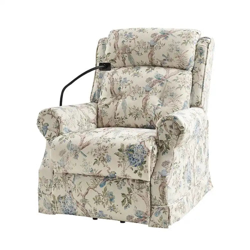 Billy Traditional Lift Assist Power Recliner With Massage Heat And Manual Headrest by HULALA HOME