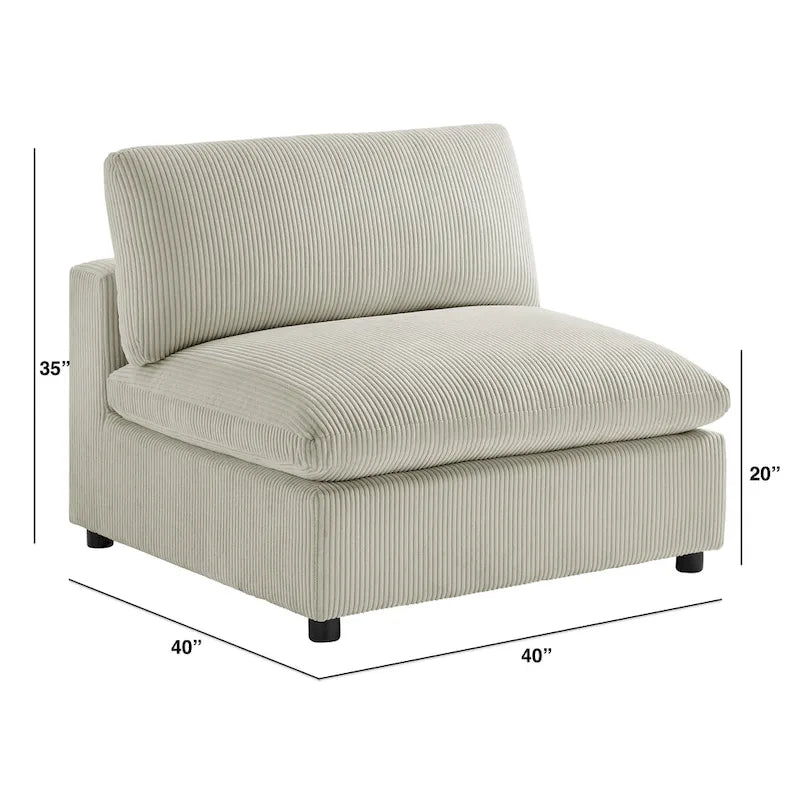 Cambrai Armless Slipper Accent Chair by Greyson Living