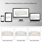 Modern Loop Yarn Fabric Sofa with Extra Wide Domed Arms