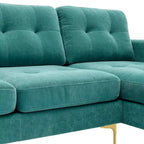 L-Shape Convertible Sectional Sofa Couch, Living Room Sectional with Movable Ottoman for Living Room, Apartment, Office