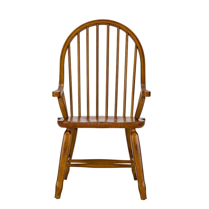 Treasures Rustic Oak Bow-back Armchair