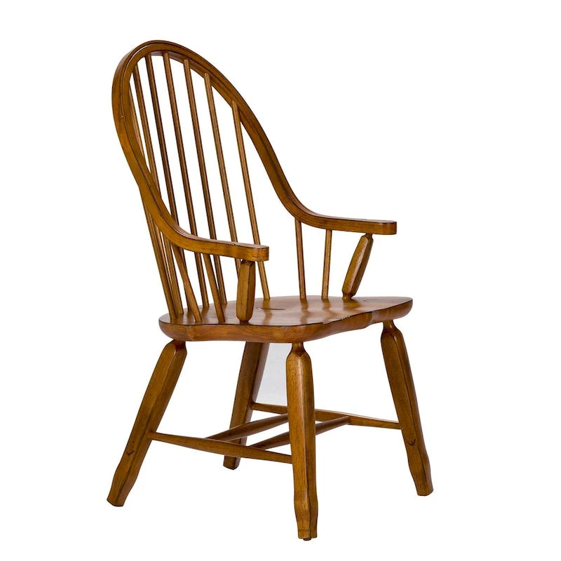 Treasures Rustic Oak Bow-back Armchair