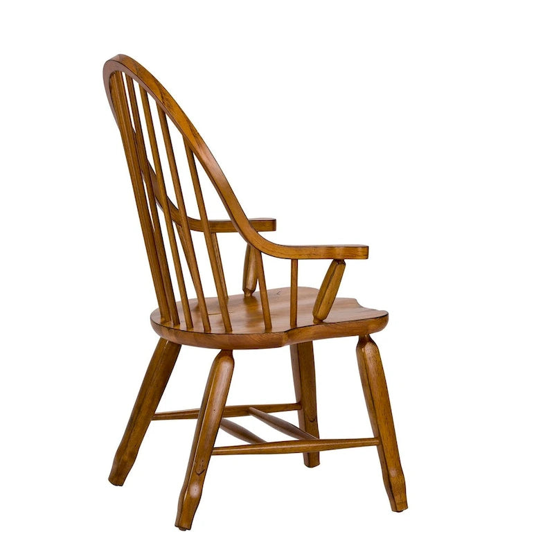 Treasures Rustic Oak Bow-back Armchair