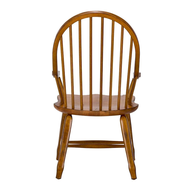 Treasures Rustic Oak Bow-back Armchair
