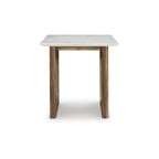 Signature Design by Ashley Isanti Light Brown/White End Table - 23.13W x 23.13D x 22.63H
