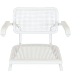 Breuer Chair Company Marcel Breuer Cesca Cane Cantilever Armchair Arm Chair w/ White Steel Frame (Various Wood & Cane Colors)