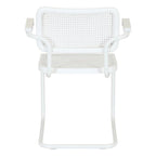 Breuer Chair Company Marcel Breuer Cesca Cane Cantilever Armchair Arm Chair w/ White Steel Frame (Various Wood & Cane Colors)