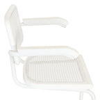 Breuer Chair Company Marcel Breuer Cesca Cane Cantilever Armchair Arm Chair w/ White Steel Frame (Various Wood & Cane Colors)