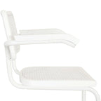 Breuer Chair Company Marcel Breuer Cesca Cane Cantilever Armchair Arm Chair w/ White Steel Frame (Various Wood & Cane Colors)