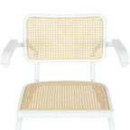 Breuer Chair Company Marcel Breuer Cesca Cane Cantilever Armchair Arm Chair w/ White Steel Frame (Various Wood & Cane Colors)