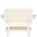 Breuer Chair Company Marcel Breuer Cesca Cane Cantilever Armchair Arm Chair w/ White Steel Frame (Various Wood & Cane Colors)