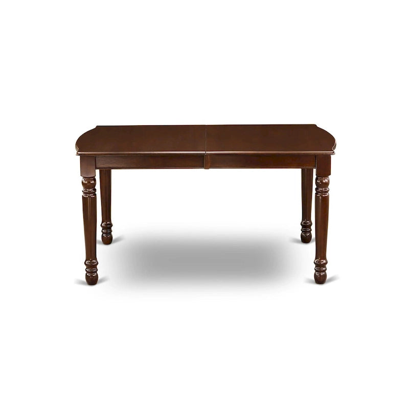 East West Furniture Dining Set Consists of a Rectangle Wooden Table and Upholstered Chairs, Mahogany (Pieces Options)