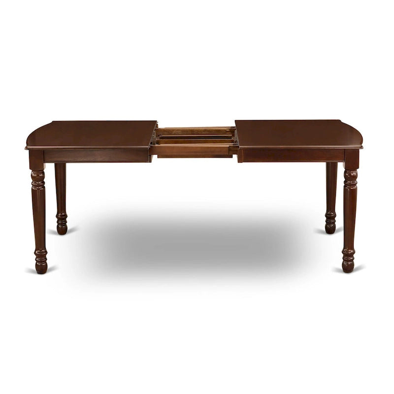 East West Furniture Dining Set Consists of a Rectangle Wooden Table and Upholstered Chairs, Mahogany (Pieces Options)
