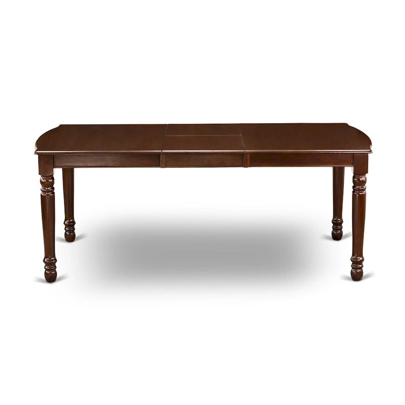 East West Furniture Dining Set Consists of a Rectangle Wooden Table and Upholstered Chairs, Mahogany (Pieces Options)