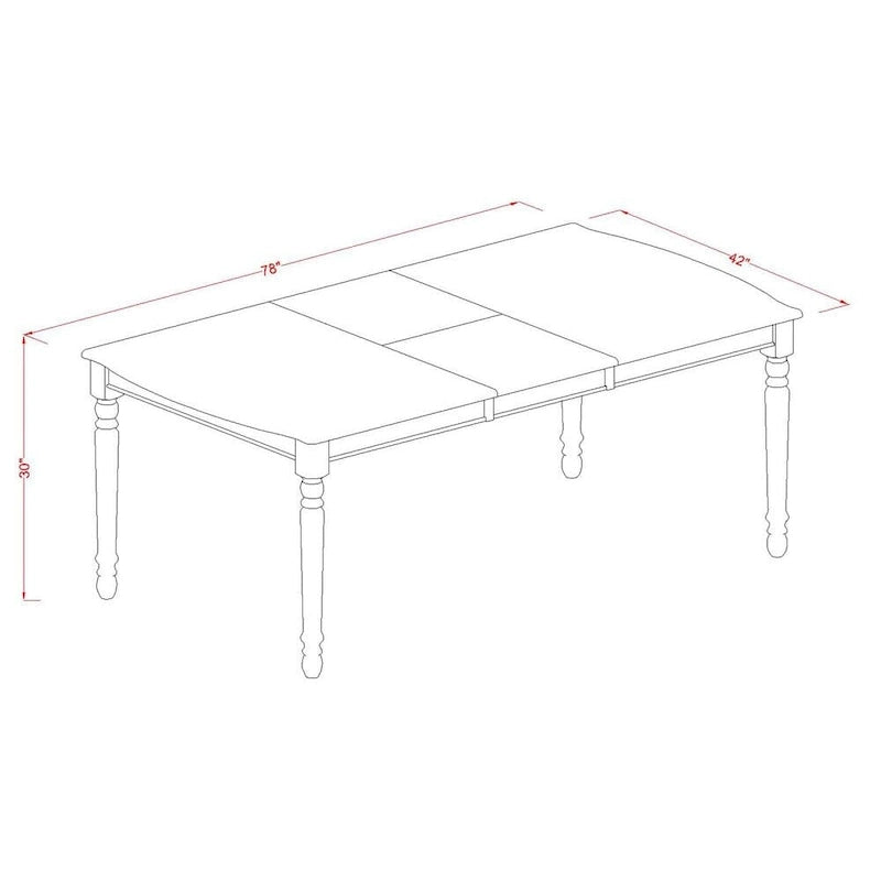 East West Furniture Dining Set Consists of a Rectangle Wooden Table and Upholstered Chairs, Mahogany (Pieces Options)
