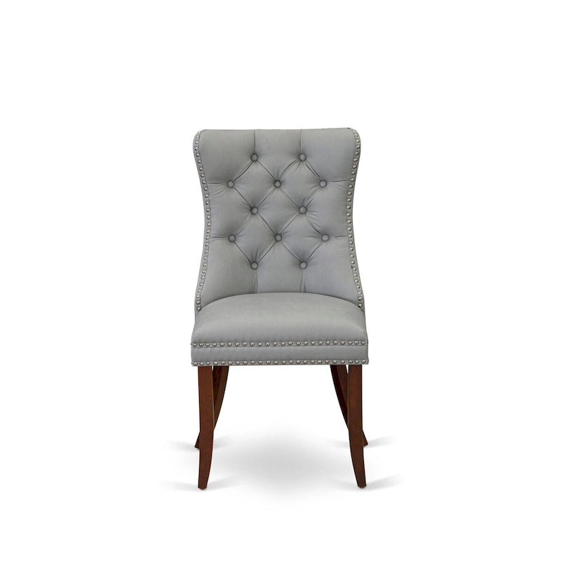 East West Furniture Dining Set Consists of a Rectangle Wooden Table and Upholstered Chairs, Mahogany (Pieces Options)