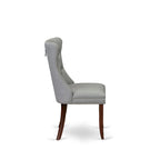 East West Furniture Dining Set Consists of a Rectangle Wooden Table and Upholstered Chairs, Mahogany (Pieces Options)