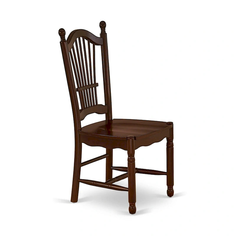 East West Furniture Dining Table Set- a Rectangle Dining Room Table and Kitchen Chairs, Mahogany (Pieces Option