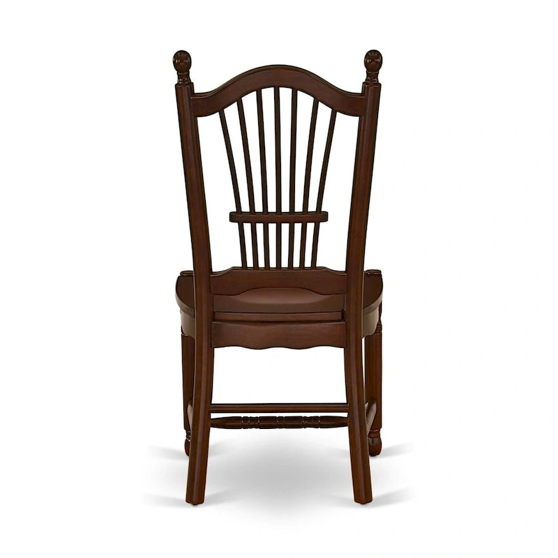 East West Furniture Dining Table Set- a Rectangle Dining Room Table and Kitchen Chairs, Mahogany (Pieces Option