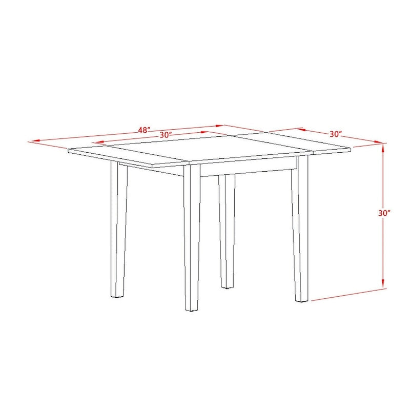 East West Furniture Dining Table Set- a Rectangle Dining Room Table and Kitchen Chairs, Mahogany (Pieces Option