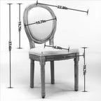 French Style Solid Wood Antique Dining Chair, Set of 2