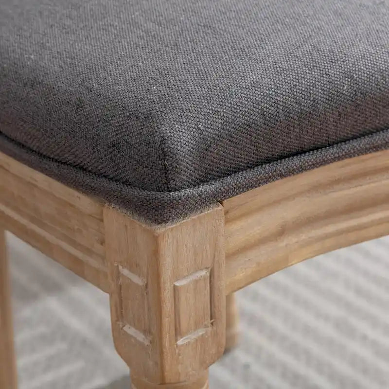 French Style Solid Wood Antique Dining Chair, Set of 2