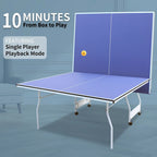 9ft Table Tennis Table Foldable & Portable Ping Pong Table Set