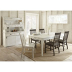 Steve Silver Cottonville Distressed Antique White Storage Buffet and Hutch