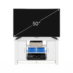 Furinno Econ TV Stand Entertainment Center, White